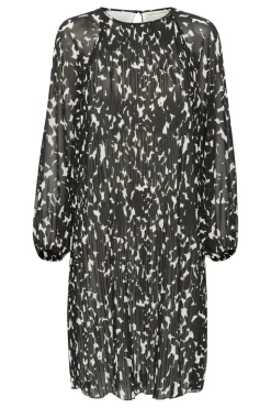 LendraIW Kjole, Graphic Plisse Strokes, 36