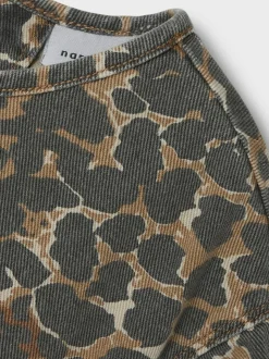 Leo Twill Kjole, Affogat Leo Washed Down, 98 cm