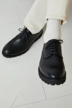 Lightweight Derby Sko, Black Grained, 44