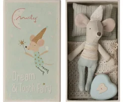 Lillebror Tændstikæske Tandfe Mus, Blå