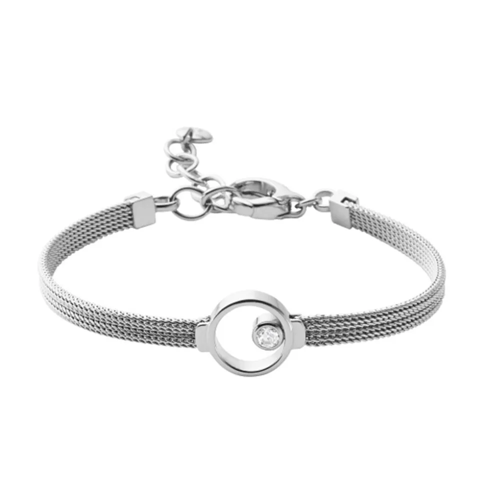 Linje Modern Circle Armbånd, Stål, 16,6 cm