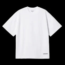 Link Script T-shirt, White/Black, M