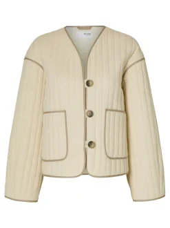 Linn Quiltet Jakke, Birch, 42