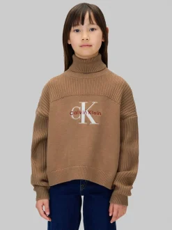 Logo Rullekravstrøje, Woodsmoke, 152 cm