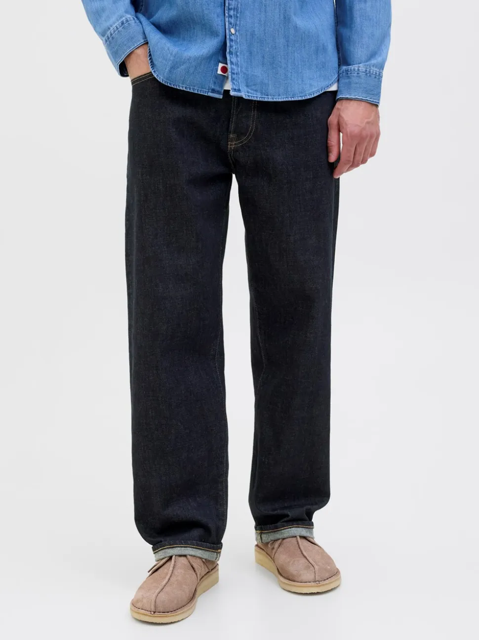 Loose Royal Selvedge 566 Jeans, Dark Denim, W32/L32