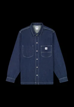 Loose Workwear Overshirt, Blue, XL