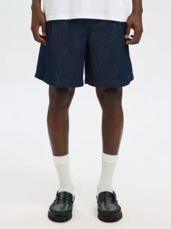 Loose-Nolan Shorts, Dark Blue Denim, M