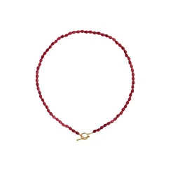 Love Drop Halskæde, Burgundy, 45 cm