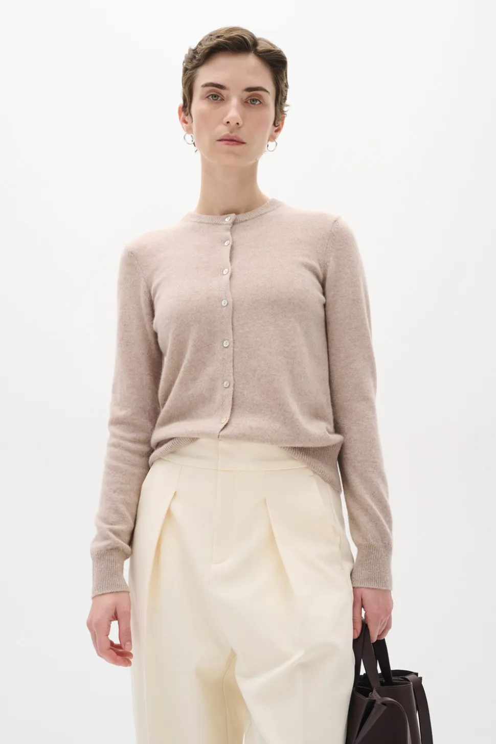 LukkaIW Cardigan, Beige Melange, S/M