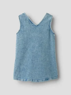 Lulia Denim Spencer Kjole, Medium Blue Denim, 110 cm