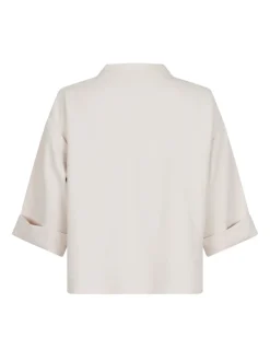 Luma Crepe Bluse, Creme, 36