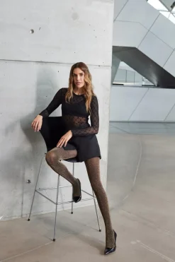 Lurex Strømpebukser, Multi, S/M