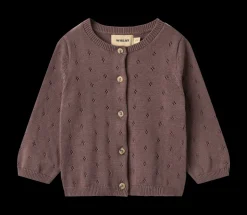 Maia Strik Baby Cardigan, Plum, 92 cm