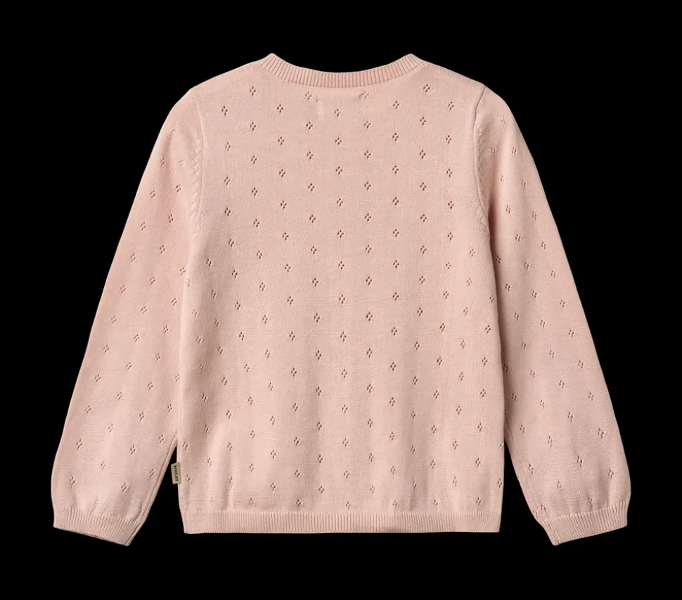 Maia Strik Cardigan, Powder, 128 cm