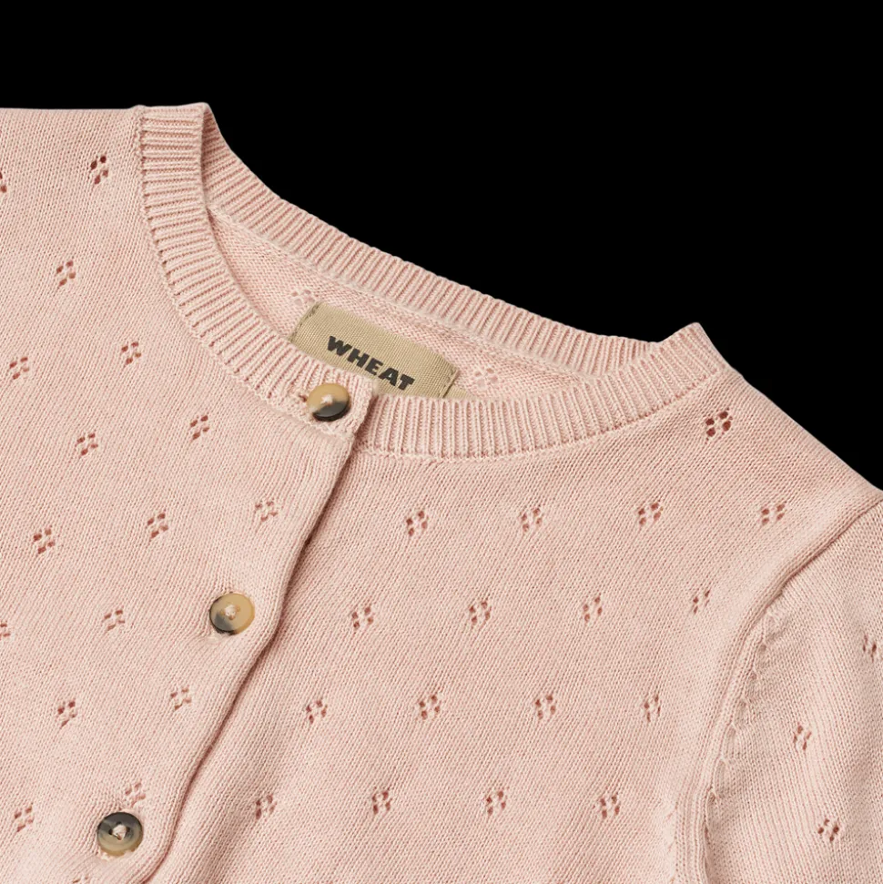 Maia Strik Cardigan, Powder, 128 cm