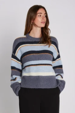 Makila Knit Sweater, Multi Stripe, M