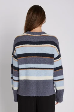 Makila Knit Sweater, Multi Stripe, M