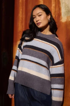 Makila Knit Sweater, Multi Stripe, M