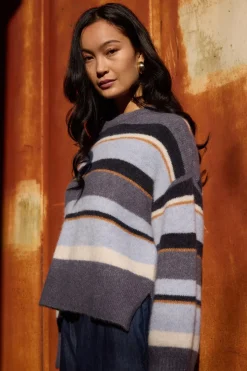 Makila Knit Sweater, Multi Stripe, M