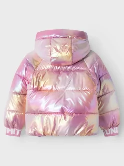 Malan Puffer Foil Jakke, Moonlite Mauve, 146 cm