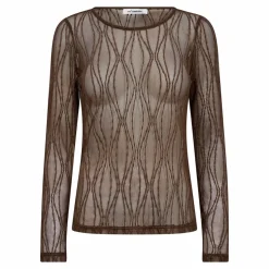 MarcyCC Mesh Bluse, Mocca, M