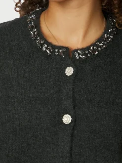 Marie Stone Knit Cardigan, Antracit, 38