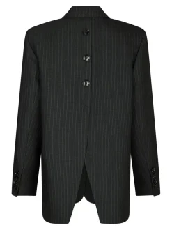 Marielle Button Back Blazer, Antracit, 38