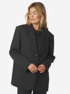 Marielle Button Back Blazer, Antracit, 38