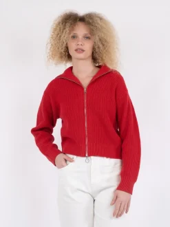 Masja Knit Cardigan, Red, 36