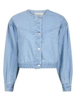 Mavis Denim Jakke, Light Blue, 42