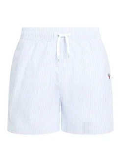 Medium Drawstring Ithaca Stripe Badeshorts, Ithaca White Sweet Blue, 128-140 cm