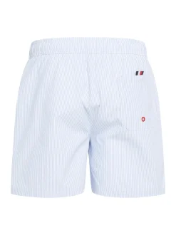 Medium Drawstring Ithaca Stripe Badeshorts, Ithaca White Sweet Blue, 128-140 cm