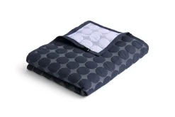 Mega Dot Sengetæppe, Midnight Blue, 260x260 cm