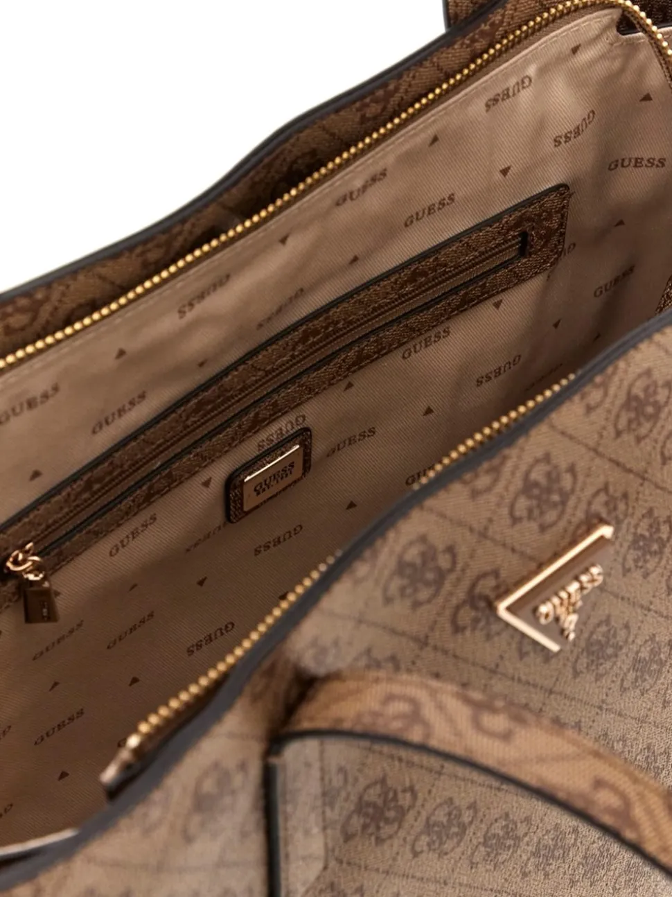 Meridan II Girlfriend Tote Bag, Latte Logo