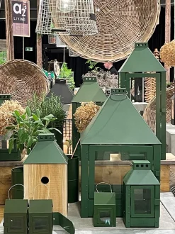 Micro Lanterne, Olive, 12,5x25x12,5 cm