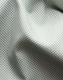 Micro Print Signature Poplin Contemporary Fit Skjorte, Light Green, 42