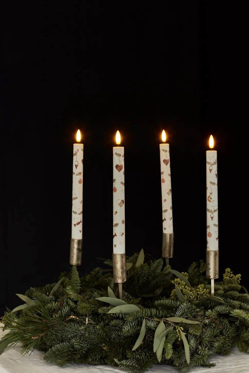 Mie Calendar 2-pak LED Kronelys