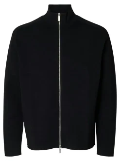 Mike Light Full Zip Cardigan, Black, S