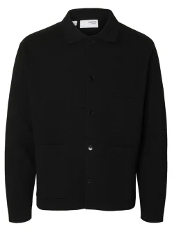 Mike Light Polo Cardigan, Black, XXL