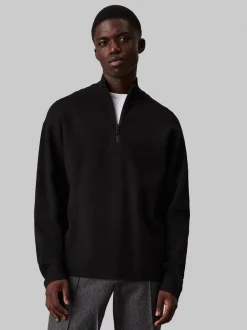 Milano Stitch Q-Zip Striktrøje, Ck Black, XL