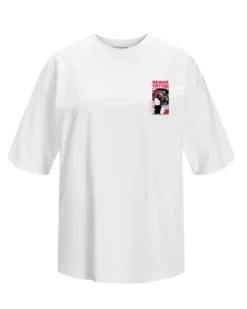 Millow Loose T-shirt, Bright White Tattoo, L