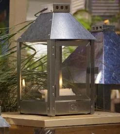 Mini Lanterne, Galvaniseret, 17x33,5x17 cm