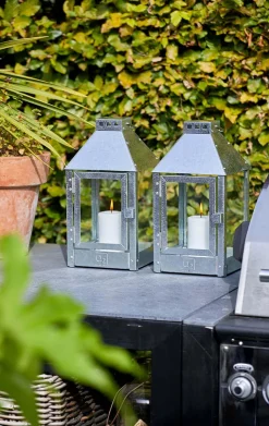 Mini Lanterne, Galvaniseret, 17x33,5x17 cm