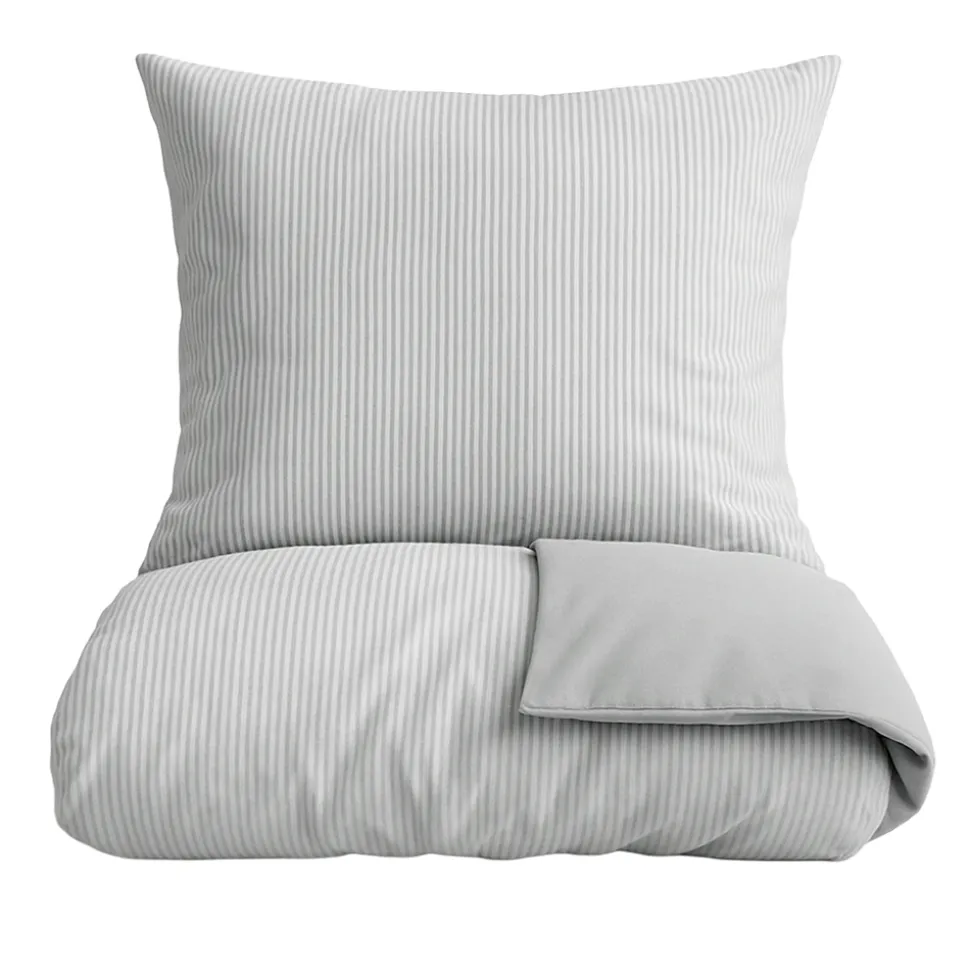 Mini Strib Sengelinned, Grå, 140x200 cm