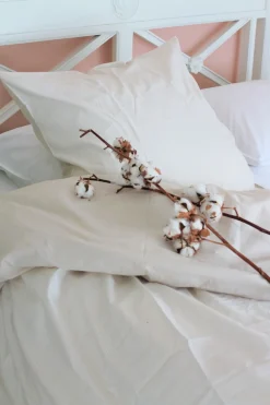 Mini Strib Sengelinned, Sand, 140x220 cm