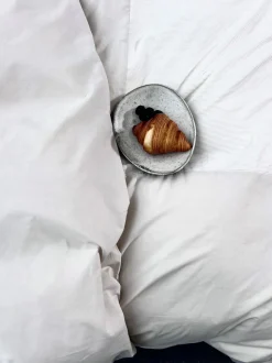 Mini Stripe Patchwork Sengelinned, Sand, 140x220 cm