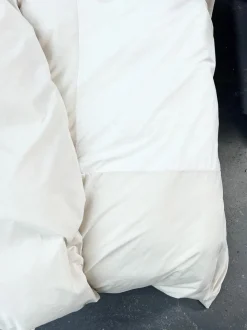 Mini Stripe Patchwork Sengelinned, Sand, 140x220 cm