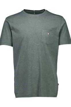 Mini Striped O-Neck T-shirt, Army, L