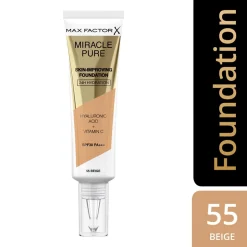 Miracle Pure Skin-Improving Foundation, 55 Beige