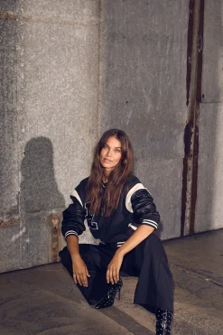 Mix Bomber Jakke, Black, M